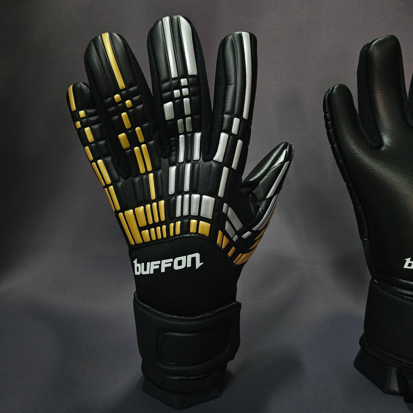 BUFFON - Pixel SEMIPRO Negro Oro Plata