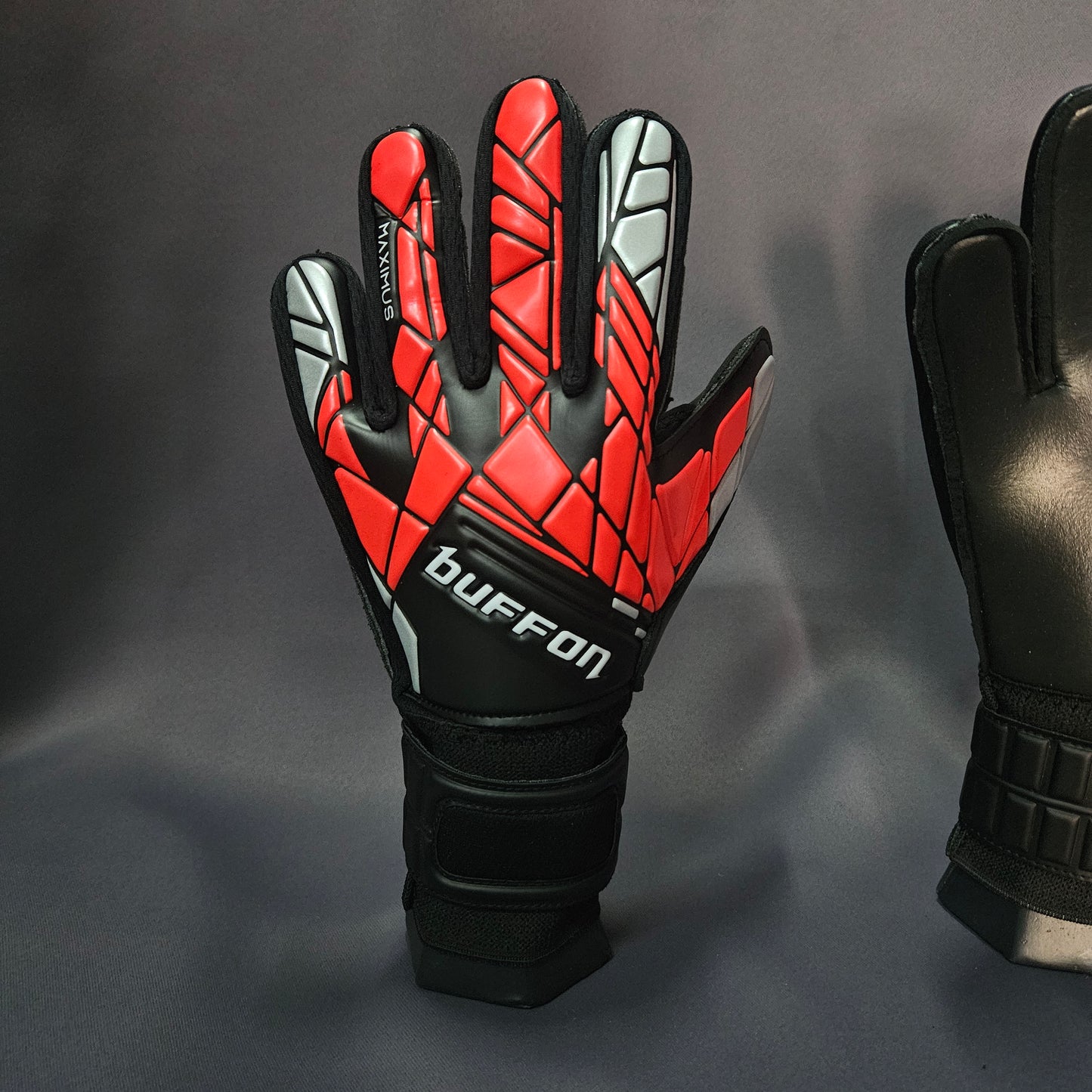 BUFFON - Maximus BASICO Negro Rojos Plata